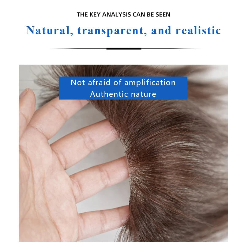 6inches Human Hair Men Front Toupee