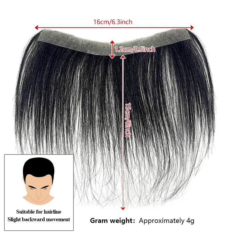 6inches Human Hair Men Front Toupee