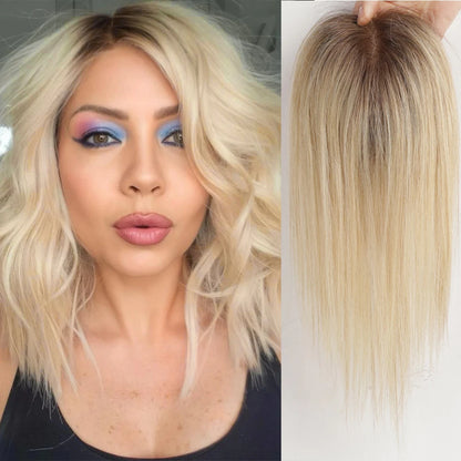 12 Inches Lace Base Human Hair Topper