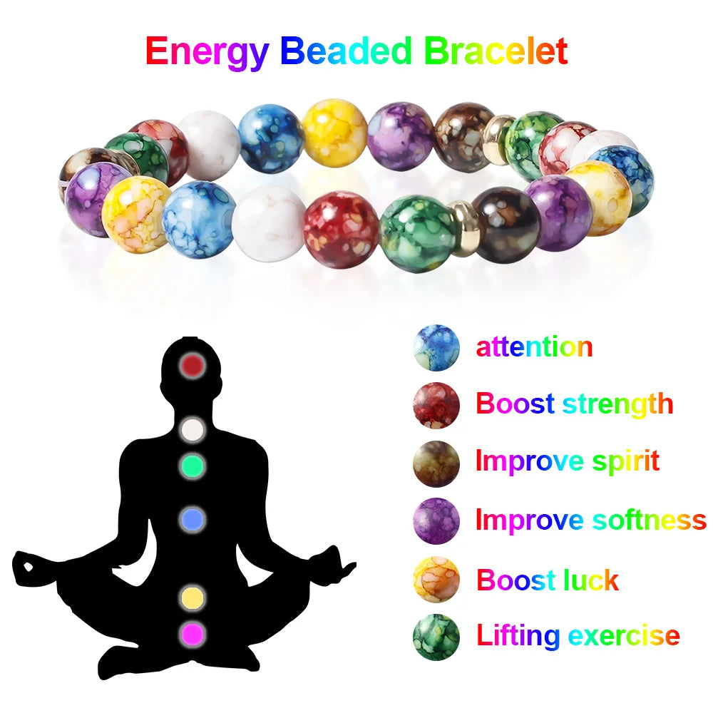 Chakra Healing Energy Stone Bracelet