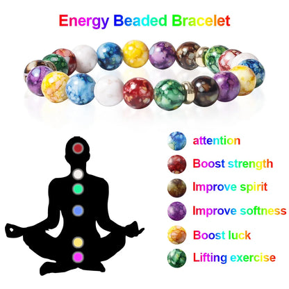 Chakra Healing Energy Stone Bracelet