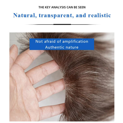 6inches Human Hair Men Front Toupee