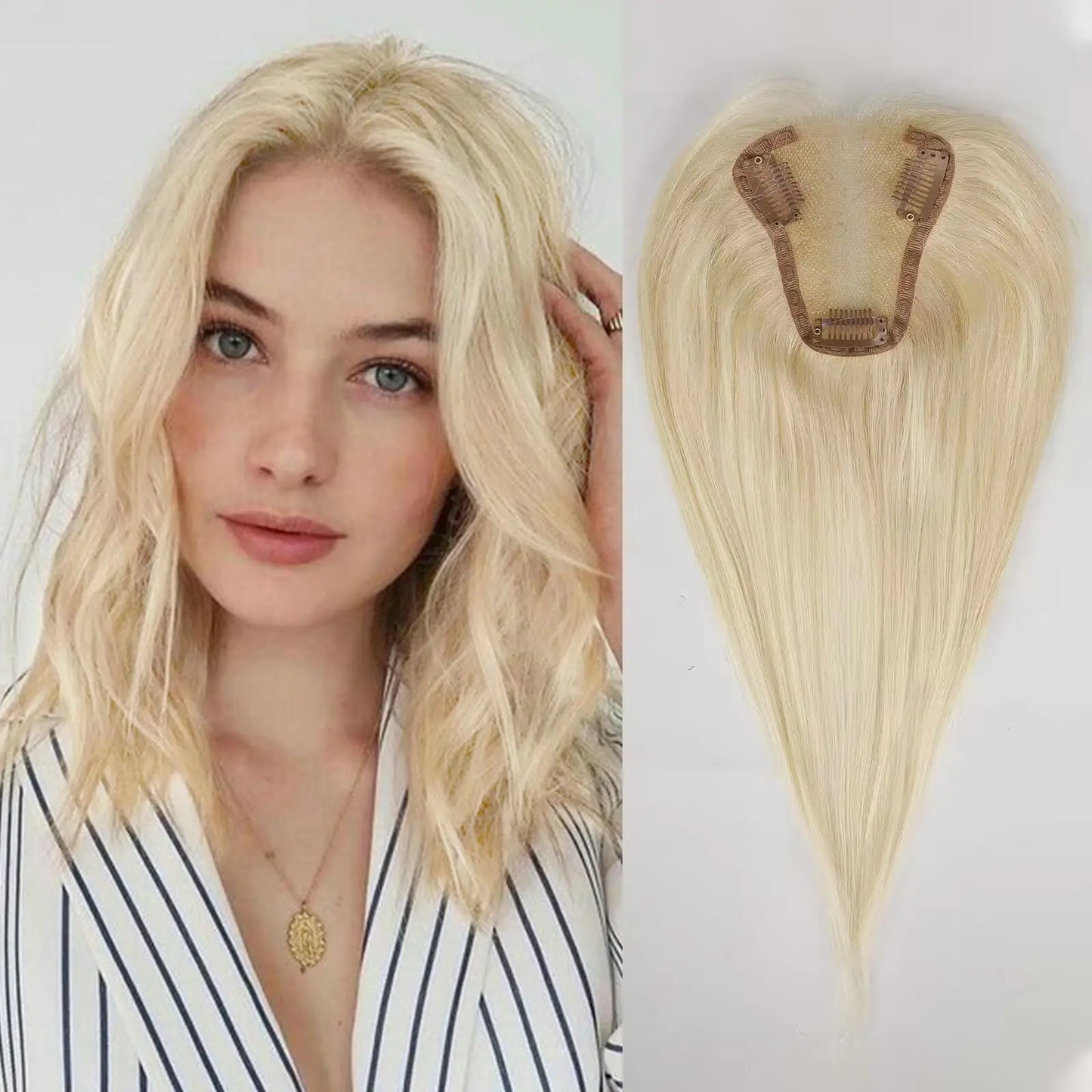 12 Inches Lace Base Human Hair Topper