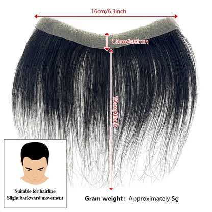 6inches Human Hair Men Front Toupee
