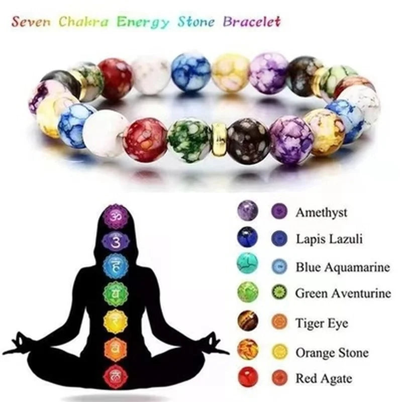 Chakra Healing Energy Stone Bracelet