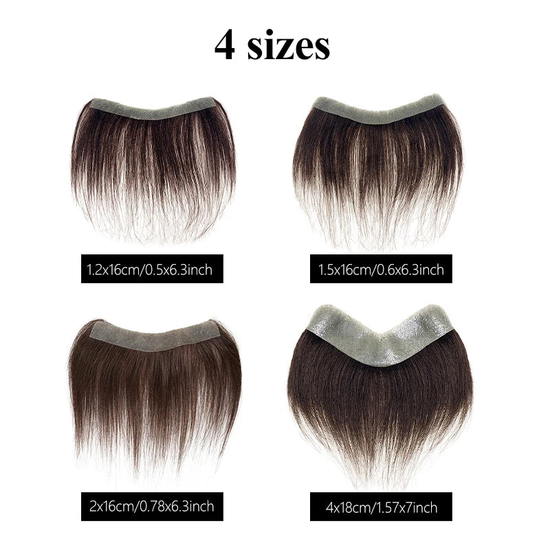 6inches Human Hair Men Front Toupee