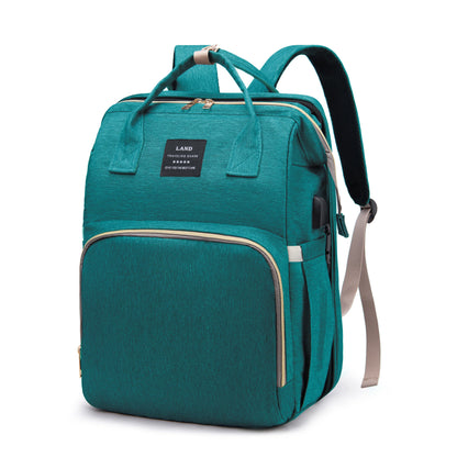 Lightweight New-Mum Nappy Bag With Portable Folding Crib