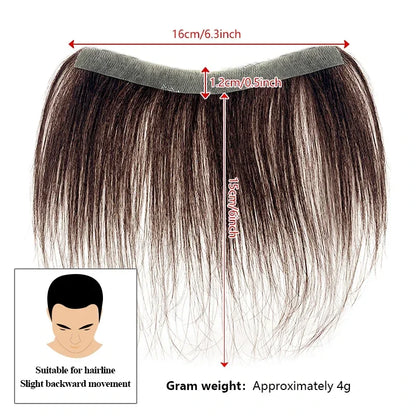 6inches Human Hair Men Front Toupee