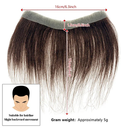 6inches Human Hair Men Front Toupee
