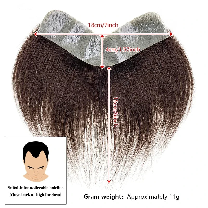 6inches Human Hair Men Front Toupee