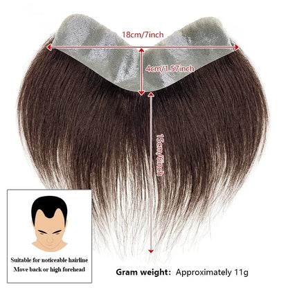 6inches Human Hair Men Front Toupee