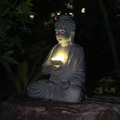 Solar Powered Garden Buddha Statue