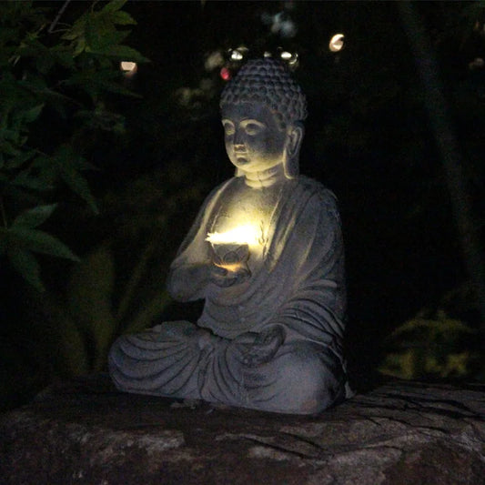 Solar Powered Garden Buddha Statue