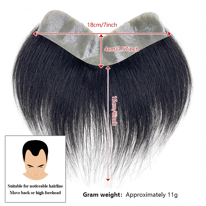 6inches Human Hair Men Front Toupee