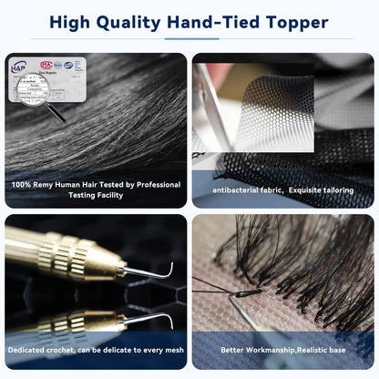 12 Inches Lace Base Human Hair Topper