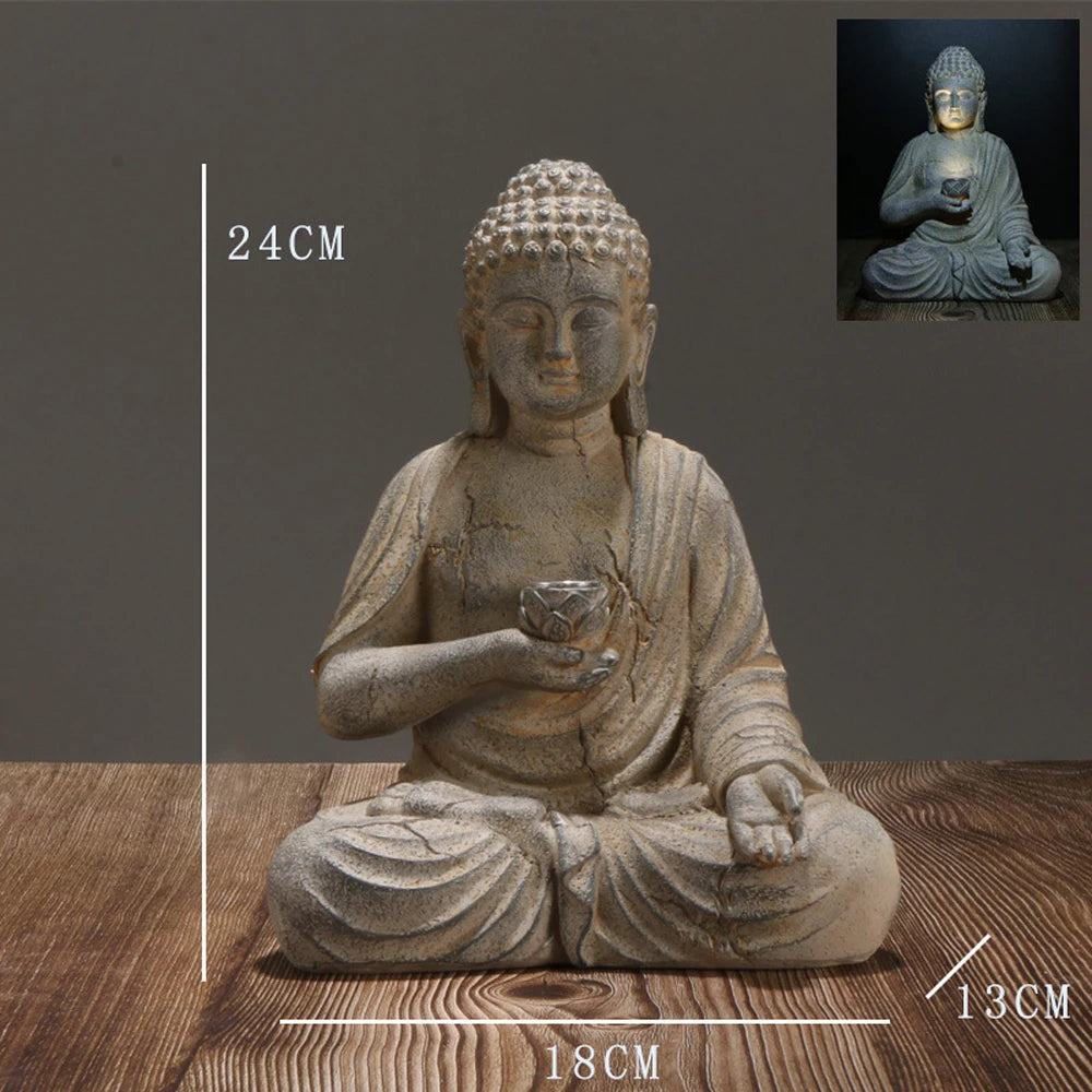 Solar Powered Garden Buddha Statue