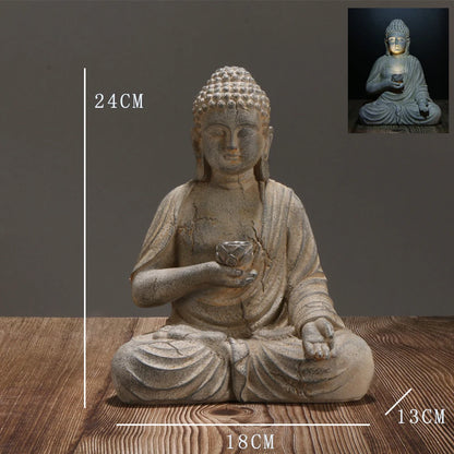 Solar Powered Garden Buddha Statue