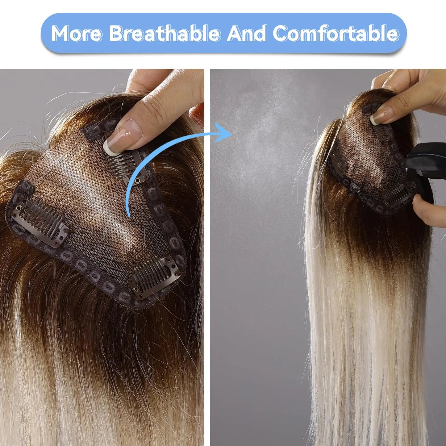 12 Inches Lace Base Human Hair Topper