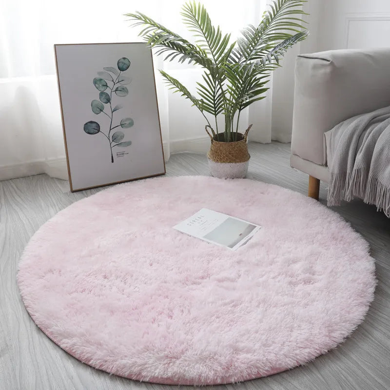 Soft Plush Round Rug Mat (100cm x 100cm)