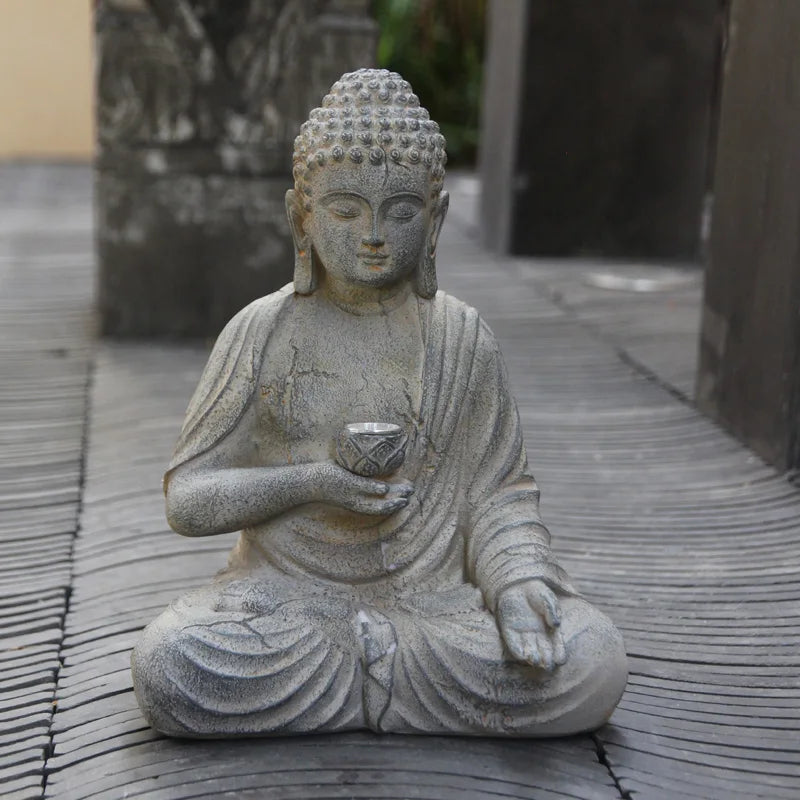 Solar Powered Garden Buddha Statue