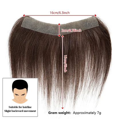 6inches Human Hair Men Front Toupee
